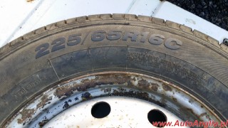 Felga z oponą 6Jx16H2D  225/65R16C  M+S  8mm